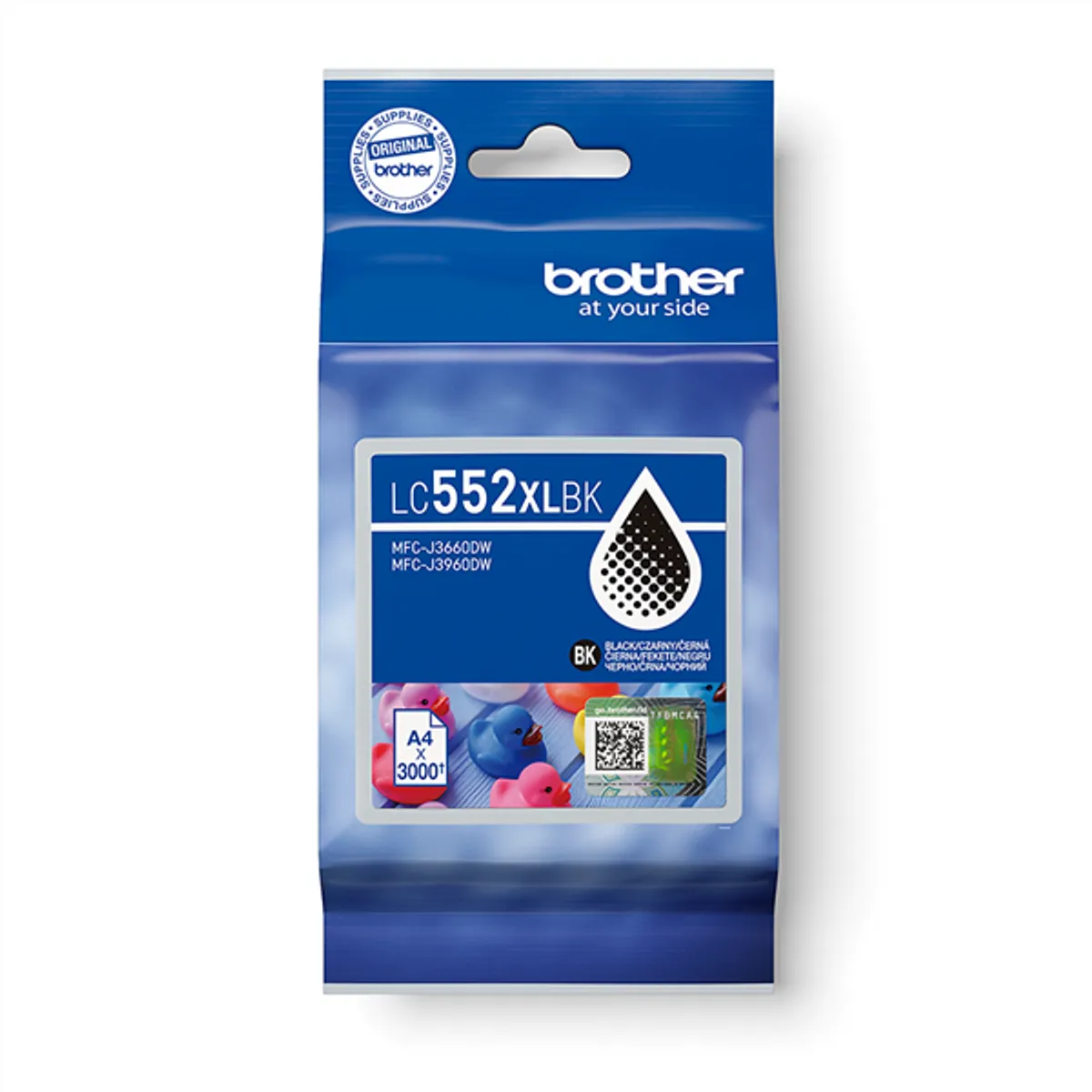Brother LC552XLBK tintapatron fekete pigment alapú 3000 oldal kompatibilis MFC-J3660DW, MFC-J3960DW #1
