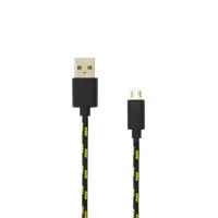 SBOX USB-1031B-R USB A M - Micro USB M kábel 1 m Fekete Hálós USB 2.0