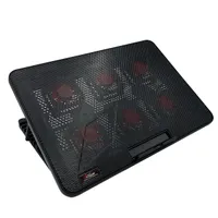 FroggieX FX-PC-P2-R HyperCooling notebook hűtőpad telefontartóval 6 db ventilátor max 15.6" képernyőig 360x255x27 mm #2