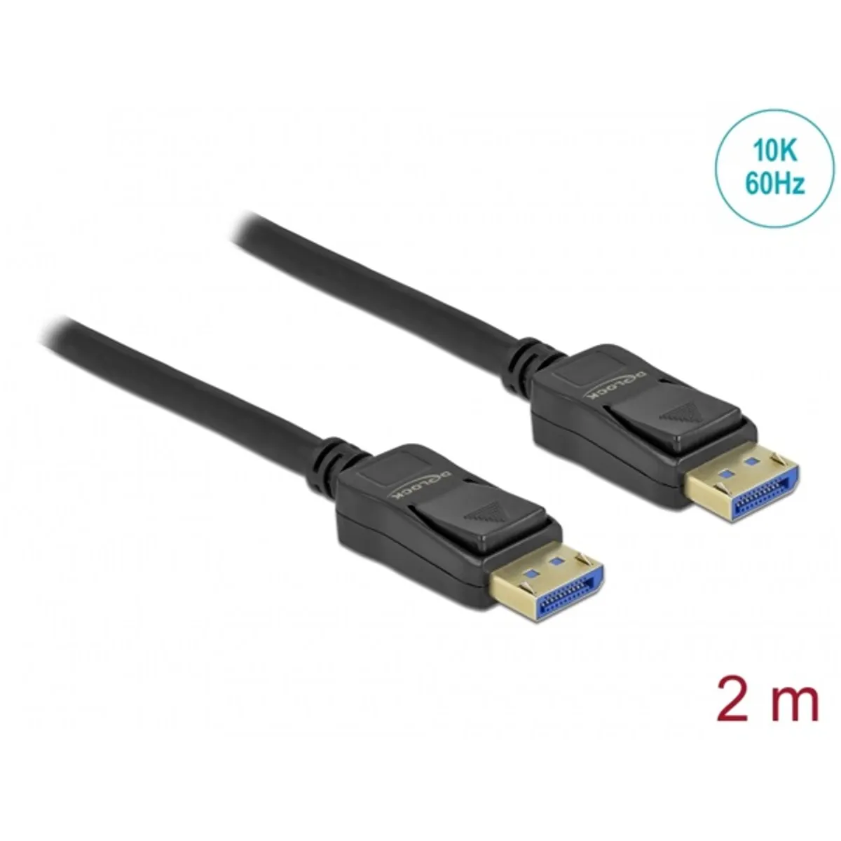 Delock 80262 DisplayPort 2.0 M-M video kábel 2 m 54 Gbps HDR10 10K 60 Hz #1