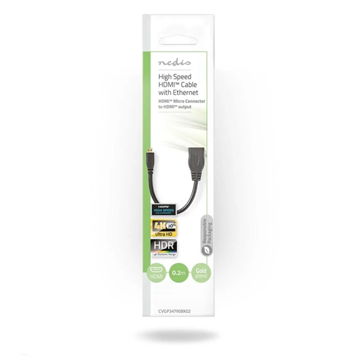 NEDIS CVGP34790BK02 kábel fekete #2