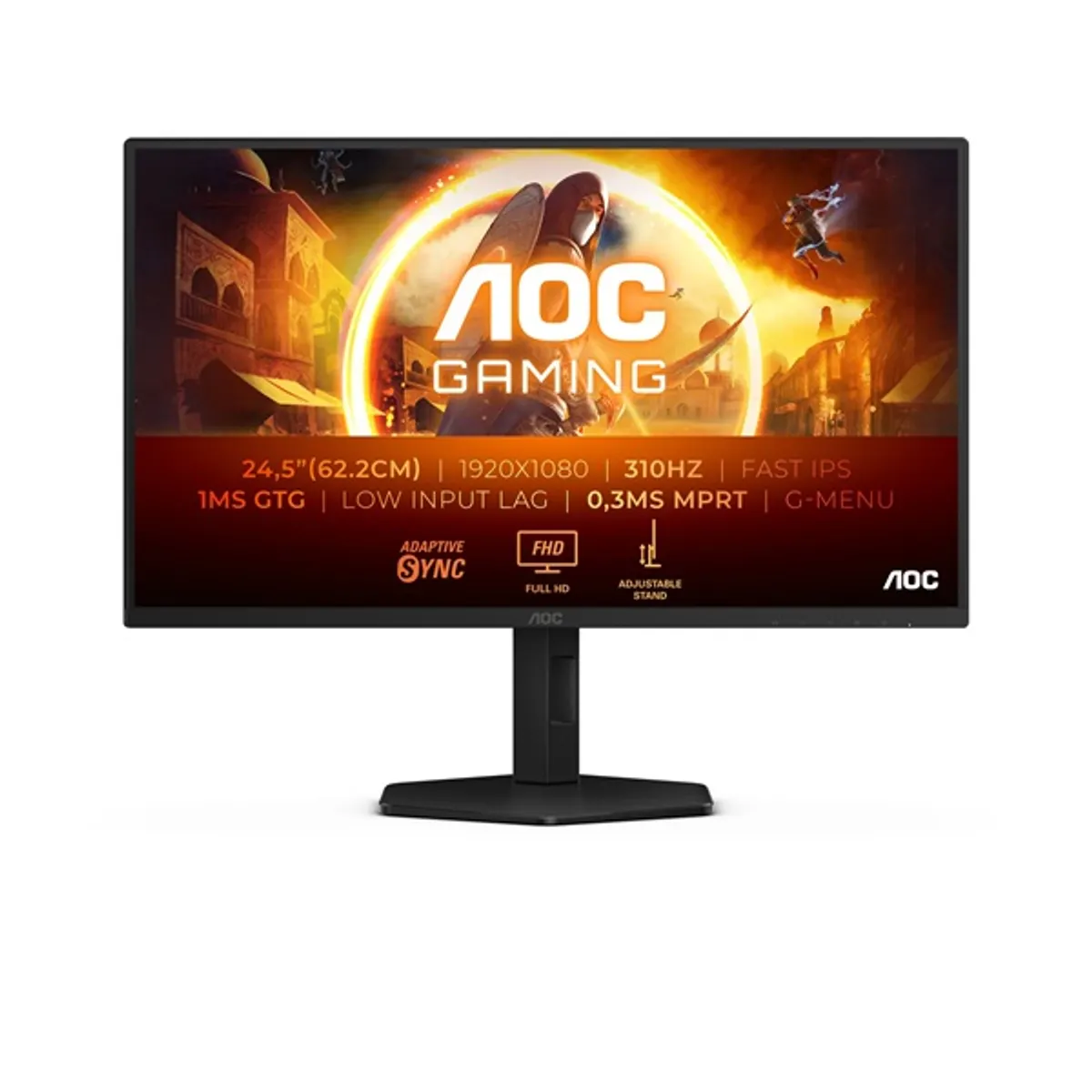 AOC 25G4SXU G4 24.5" Fast IPS 1 ms 310 Hz HDR 400 USB 3.2 Gen 1 VESA magasságállítás #1