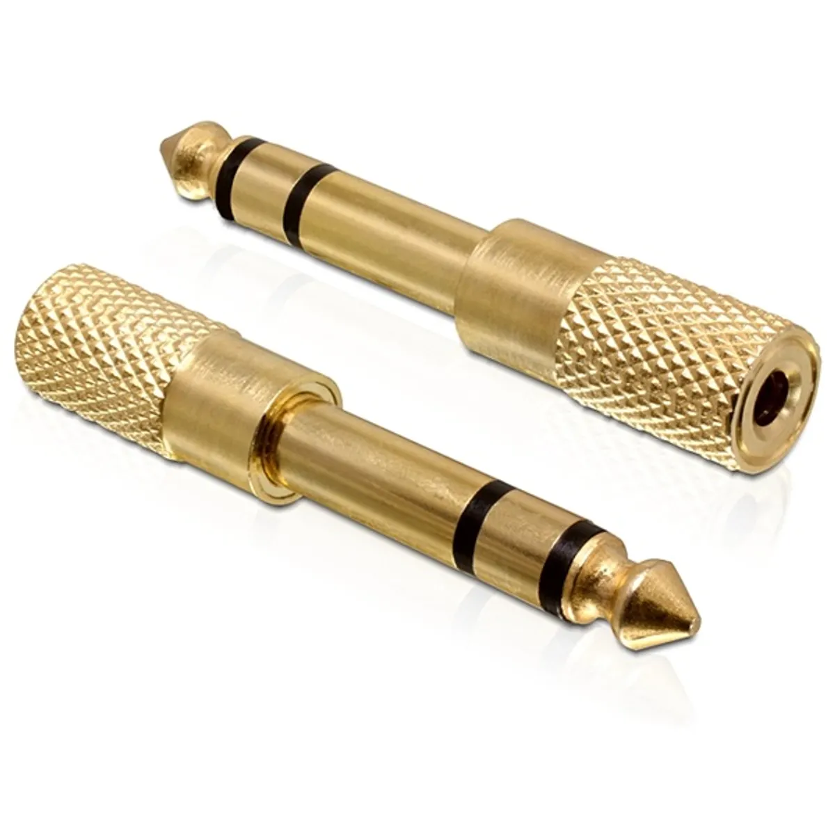 DELOCK 65361 átalakító sztereó 6.35 mm férfi - 3.5 mm női fém aranyozott #1