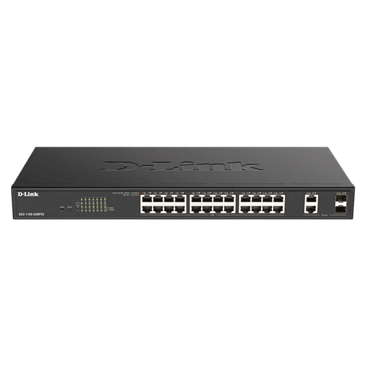 D-Link DGS-1100-26MPV2E 26-port PoE webes menedzselt switch 2x SFP rackbe szerelhető #1