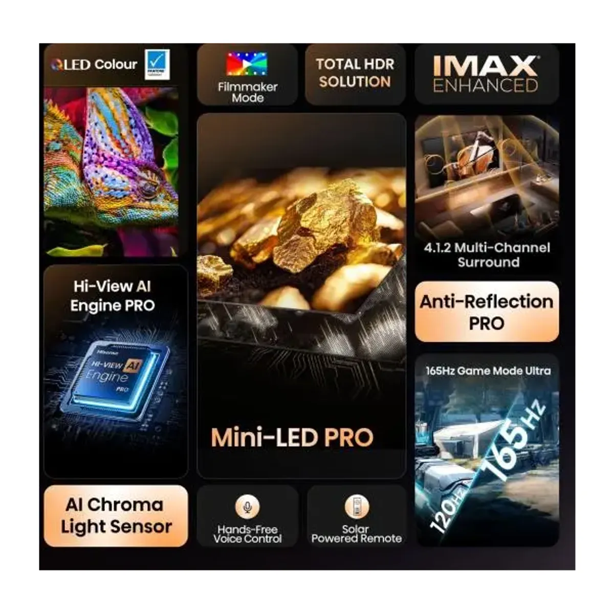 Hisense 55U8Q U8Q Mini-LED Pro 4K 165Hz HDR10+ Dolby Vision IQ VRR ALLM USB-C VIDAA #3