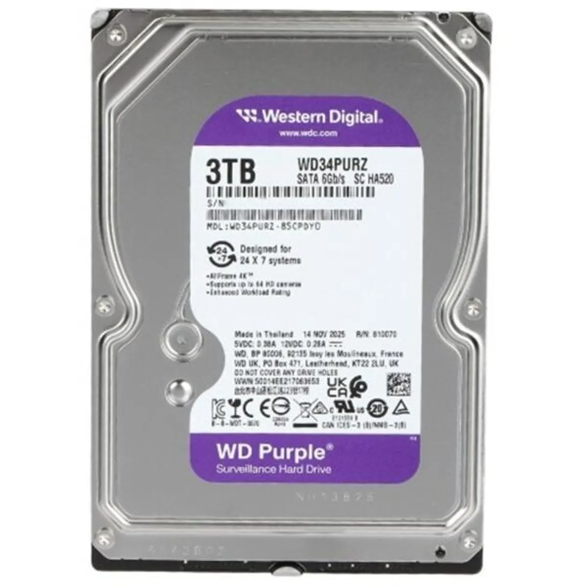 Western Digital WD34PURZ Purple 3TB 5400 rpm 128MB SATA3 #1