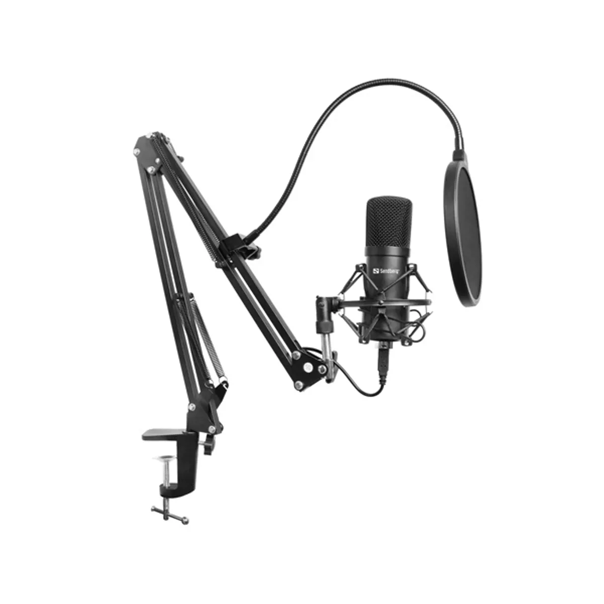 Sandberg 126-07 Mikrofonkészlet usb popfilter lökéscsillapító állítható asztali tartó #1