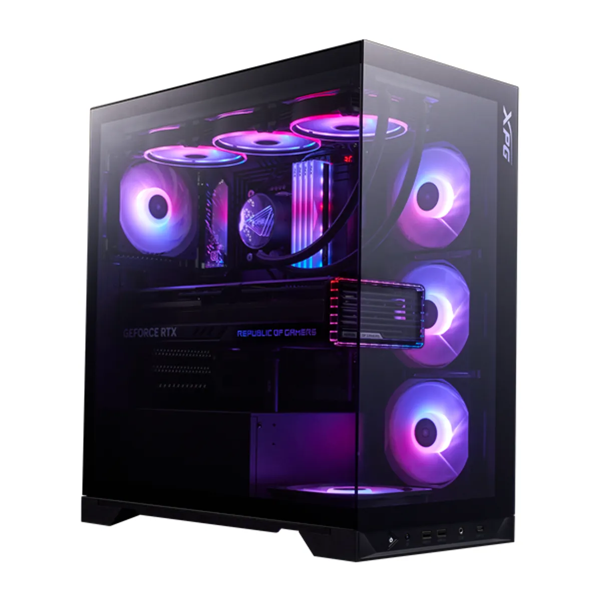 ADATA INVADERXBTFMT-BKCWW Invader X BTF 4 ventilátor USB 3.0 és Audio fekete tápegység nélkül #1