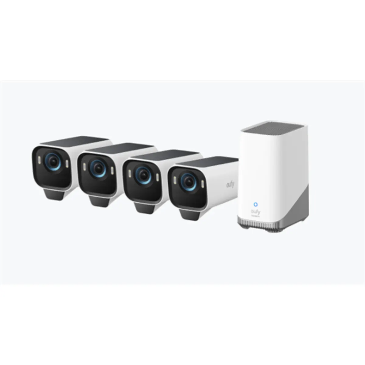 Anker T88943W1 eufyCam S3 Pro 4K rendszer HomeBase S380 vezérlővel napelemes, 16GB EMMC, AI arcfelismerés Face Human Vehicle Pet radar és PIR 135° #1
