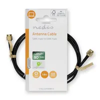 NEDIS CSGL02000BK10 SMA kábel aranyozott, 50 Ohm, árnyékolt, 1 m