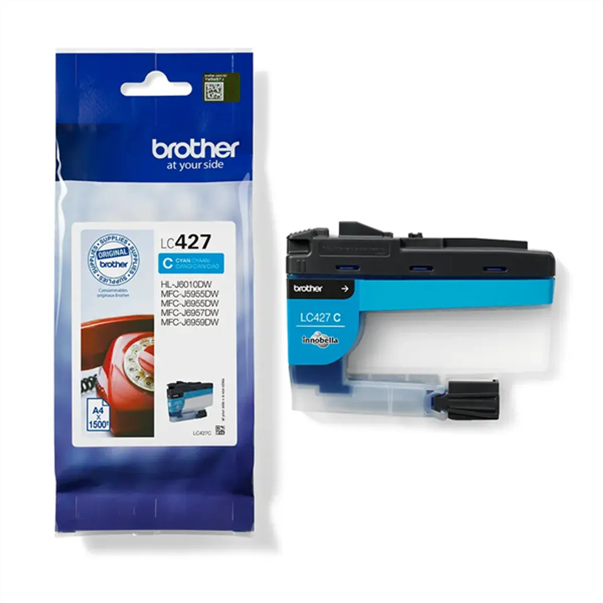 Brother LC427C Cián tintapatron 1500 oldal pigment alapú tinta #1