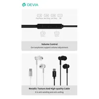 Devia ST108783 Smart Series M1 Metal In-Ear Type-C ezüst 10 mm hangszóró beépített mikrofon #5