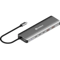 SANDBERG 136-79 USB-C hub 5 USB-C és 2 USB-A 100W PD 10 Gbps
