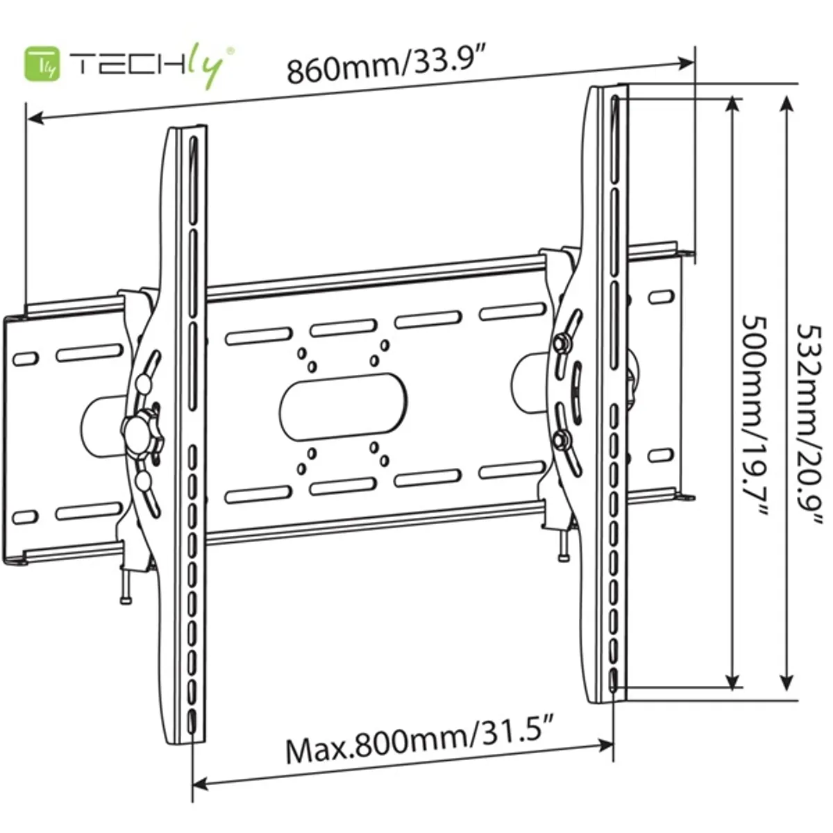 TECHLY ICA-PLB 890 falitartó VESA 800x500 #5