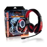 Media-Tech MT3574 Nemesis USB fejhallgató mikrofon stereo 40 mm 20 Hz-20 kHz 1,9 m