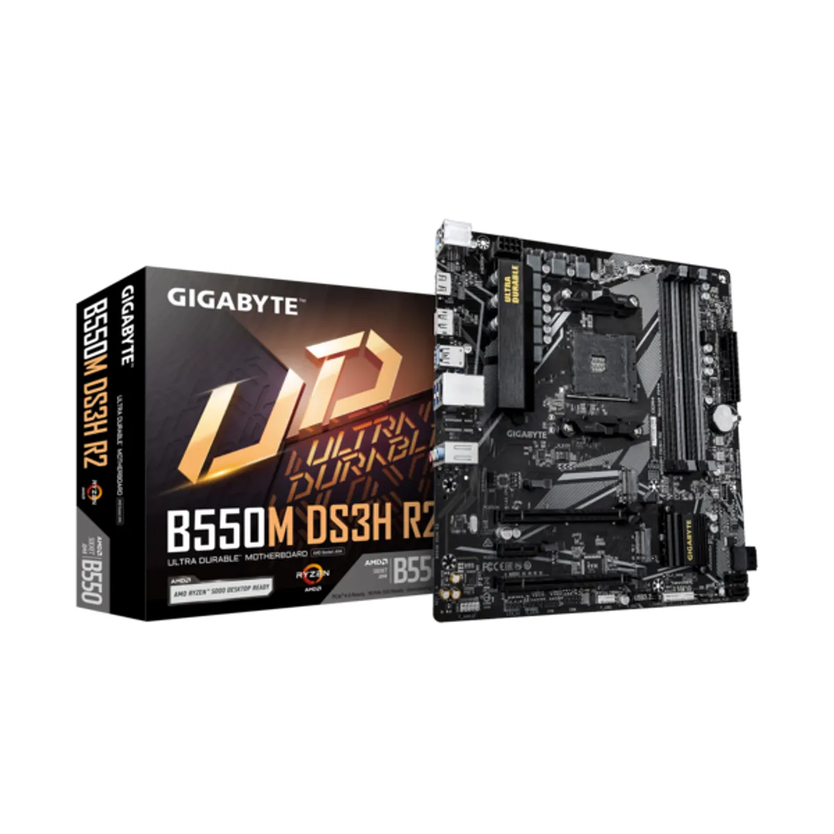 Gigabyte B550M DS3H R2 AM4 DDR4 128 GB PCIe 4.0 M.2 HDMI 2.1 DisplayPort 1.4 RAID 0 1 10 #1