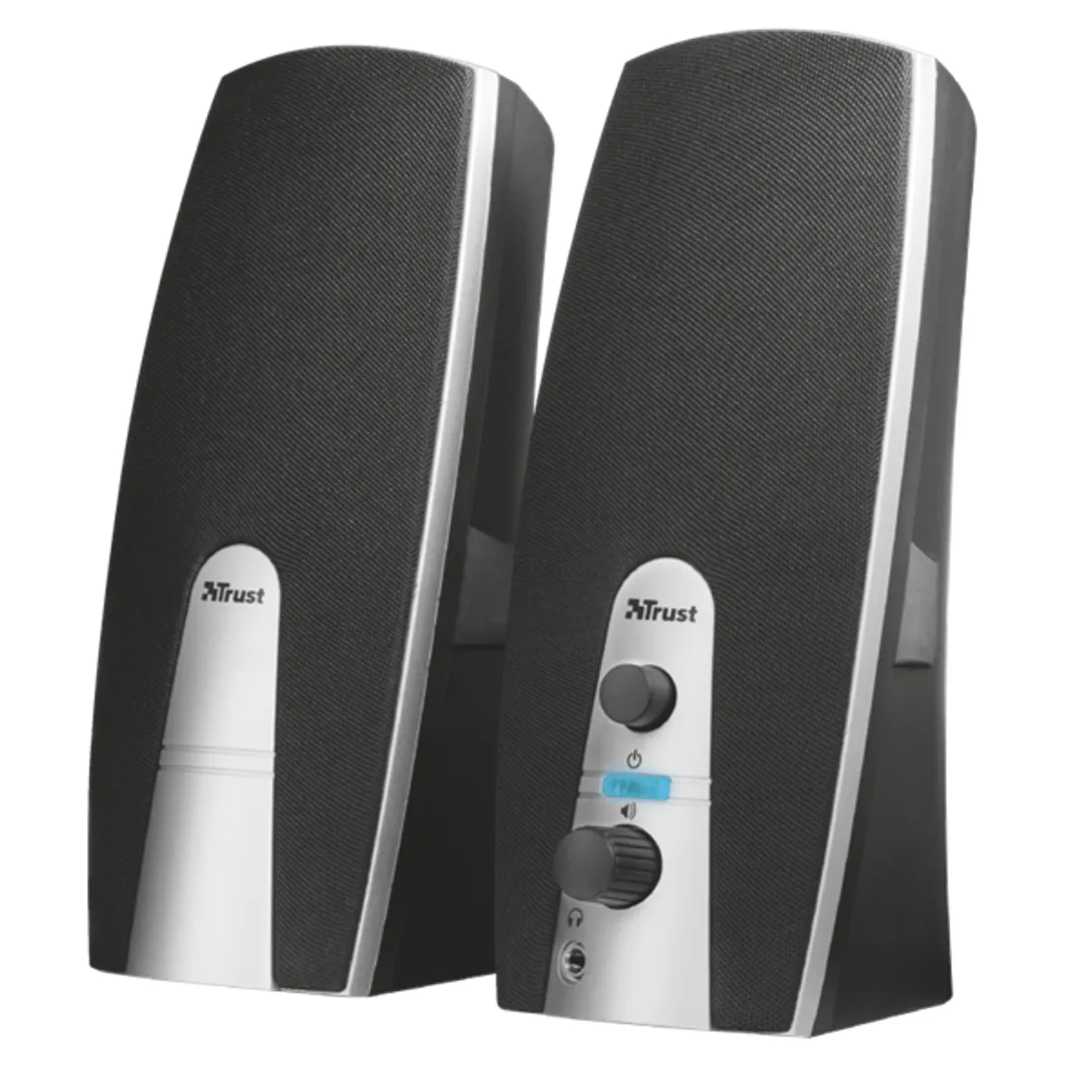 Trust 16697 MiLa 2.0 Speaker Set 5W RMS USB táplálású előlapi fejhallgató-csatlakozó 3,5 mm jack fekete-ezüst #9