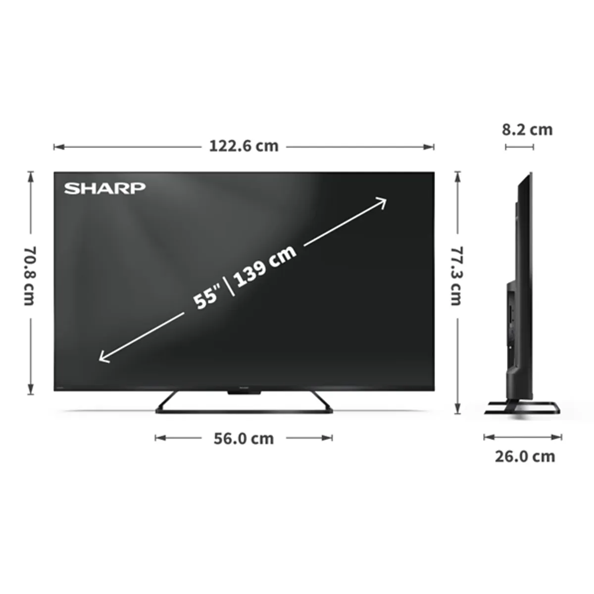 Sharp 55HR7265E 55" 4K UHD 144 Hz QLED Google TV #7