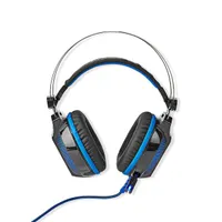 NEDIS GHST500BK Gaming fülhallgató térhatású USB 2,1 m hajlítható mikrofon fekete-kék #5