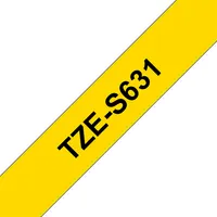 Brother TZES631 TZe-S631 laminált szalag 12 mm x 8 m sárga alapon fekete #1