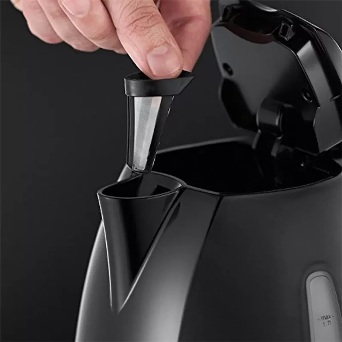 Russell Hobbs 22591-70 Textures fekete 1,7 l 2400 W 50 mp alatt 1 csésze 360 fokos alap vízszint-kijelző #2