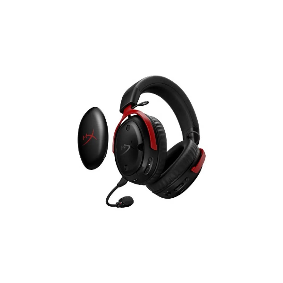 HP HYPERX A59Z0AA fejhallgató vezeték nélküli stereo mikrofonnal PC, Mac, PS5, mobileszközök fekete-piros #4