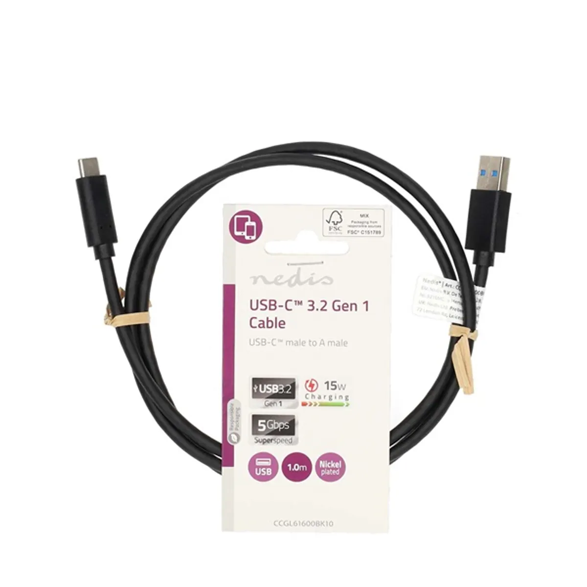 NEDIS CCGL61600BK10 kábel #3