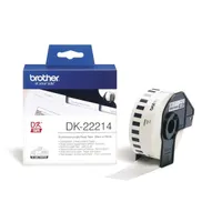 BROTHER DK-22214 folytonos címkeszalag 12mm x 30,48m fehér alapon fekete kompatibilis QL-550 #1