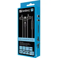 SANDBERG 126-50 Fülhallgató vonalmikrofonos 10mm hangszóróátmérő USB-C és USB-A #5