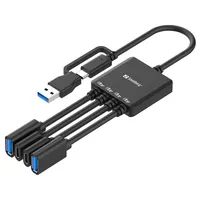 Sandberg 136-81 USB-C-A osztó 2x USB-A 2x USB-C USB 3.0 5 Gbps 13 cm kábelhossz