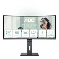 AOC CU34P3CV 34" VA ívelt 3440x1440 21:9 100Hz USB-C 65W beépített hangszóró #1