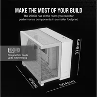 CORSAIR CC-9011266-WW 2500X Micro-ATX edzett üveg fehér #6