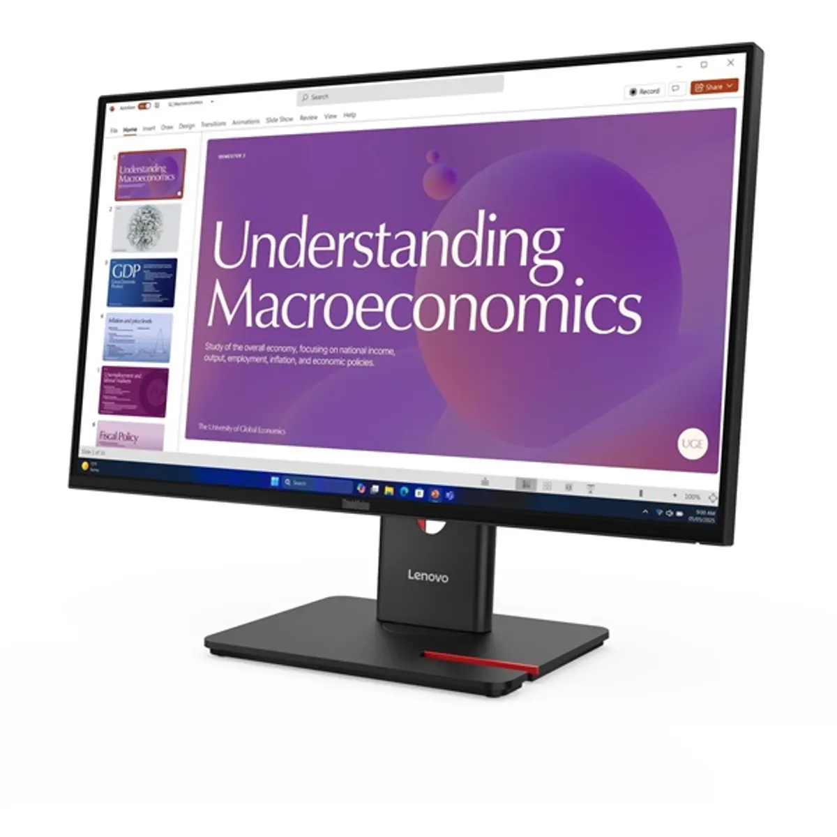 LENOVO-COM 64B9GAT1EU monitor 23.8" IPS FHD 1920x1080 4 ms USB-C PD 100W HDMI DP USB LAN 100x100 #3