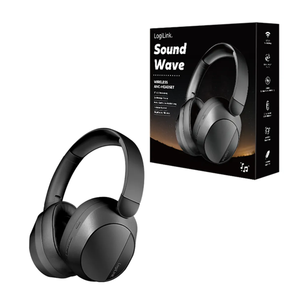 Silverline BT0071 fejhallgató Bluetooth mikrofon sztereó fekete #3