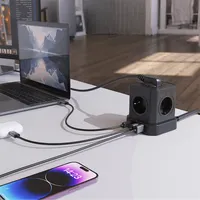 Newell NL4387 GaN power cube 9in1 5 AC aljzat 3 USB-A 1 USB-C 4000 W 1,5 m kábel #6