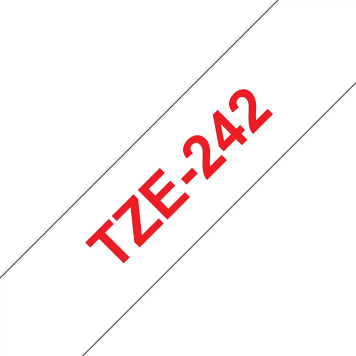 BROTHER TZE242 laminált szalag 18mm 8m fehér alapon piros #1