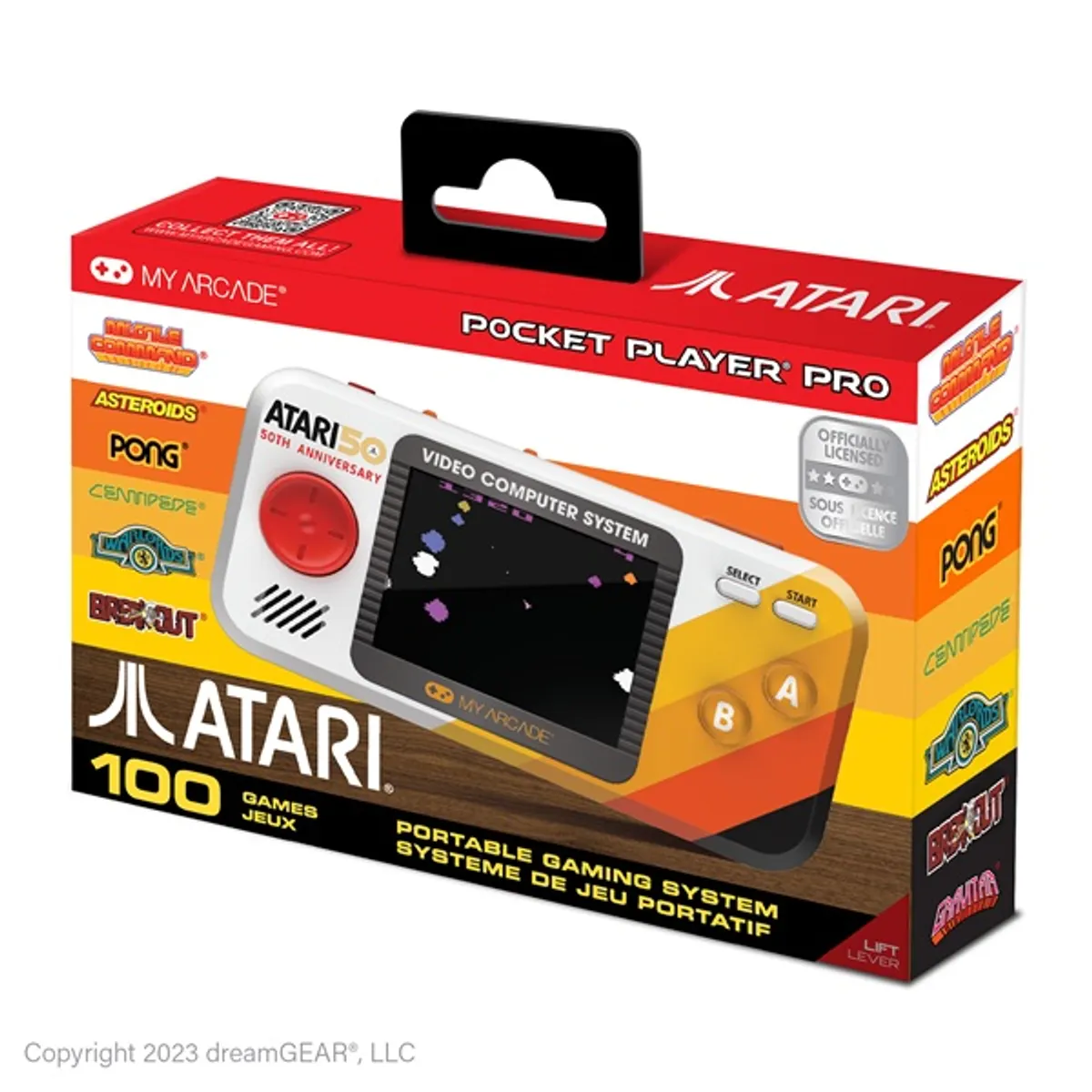 My Arcade DGUNL-7015 Pocket Player Pro 2.75" képernyő 100 beépített játék licencelt Atari 2600 #1