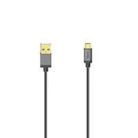 HAMA 00200500 Micro USB kábel alumínium ház aranyozott dugó kettős árnyékolás 0,75 m USB 2.0 USB-A