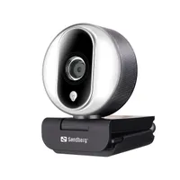 SANDBERG 134-12 Streamer USB Webcam Pro 1080p 30fps 2MP USB 2.0 autófókusz körfény beépített mikrofon #1