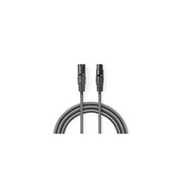 Nedis COTG15012GY150 DMX kábel XLR 3 tűs apa XLR 3 tűs anya Nikkelezett 15,0 m sötétszür #1