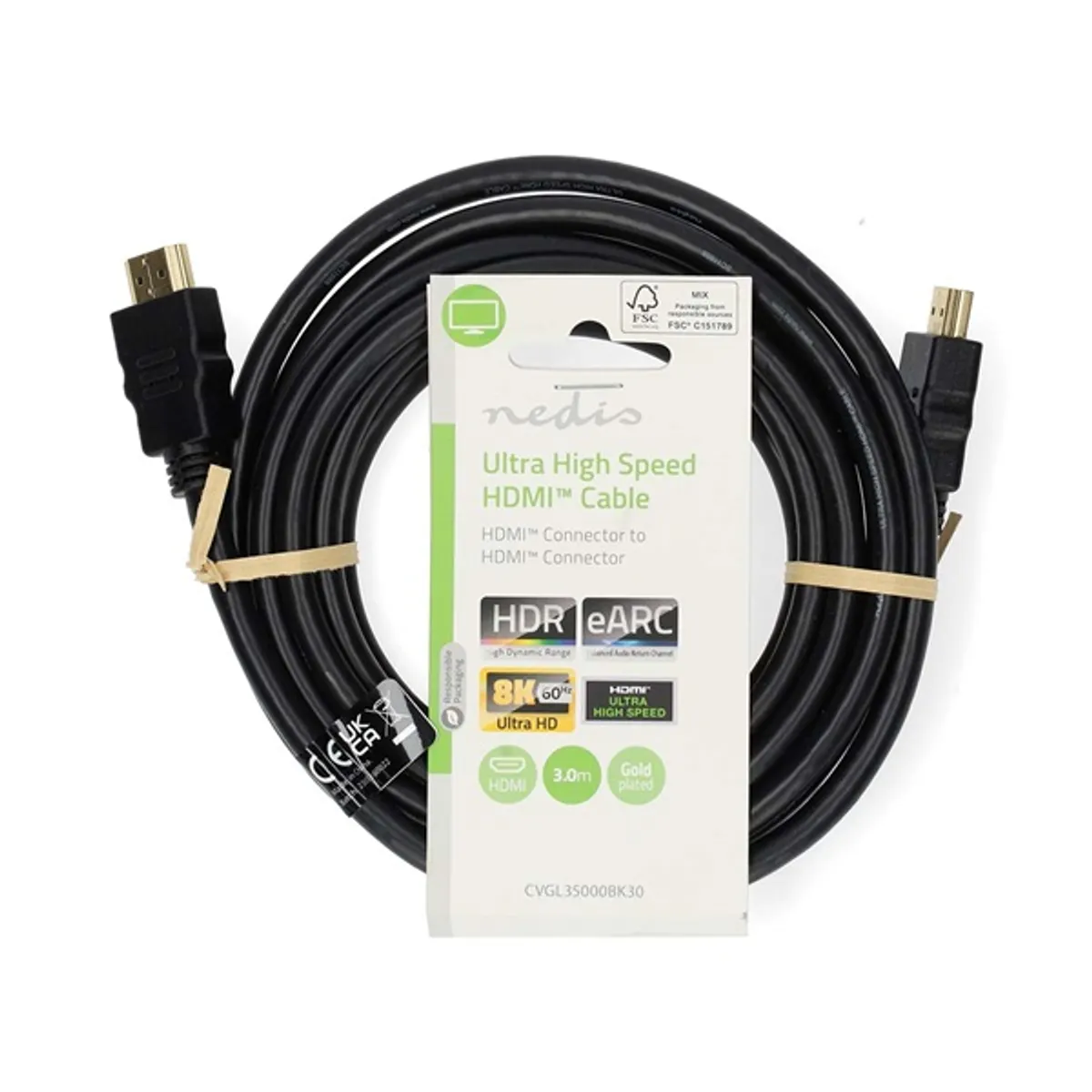 Nedis CVGL35000BK30 HDMI kábel 8K60Hz 48 Gbps 3 m 2.1 #3