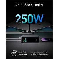 Anker A1340011 Prime 27650mAh 250W 2x USB-C bemenet-kimenet, 1x USB-A kimenet fekete #2