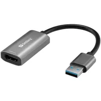 SANDBERG 134-19 HDMI Capture Link to USB HDMI bemenet USB-A 2.0 kimenet 1080p 30fps