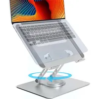 BLACKBIRD BH1479 Notebook állvány 360° forgatható, alumínium, 10 kg teherbírás, állítható magasság, kompatibilis 17" alatti laptopok