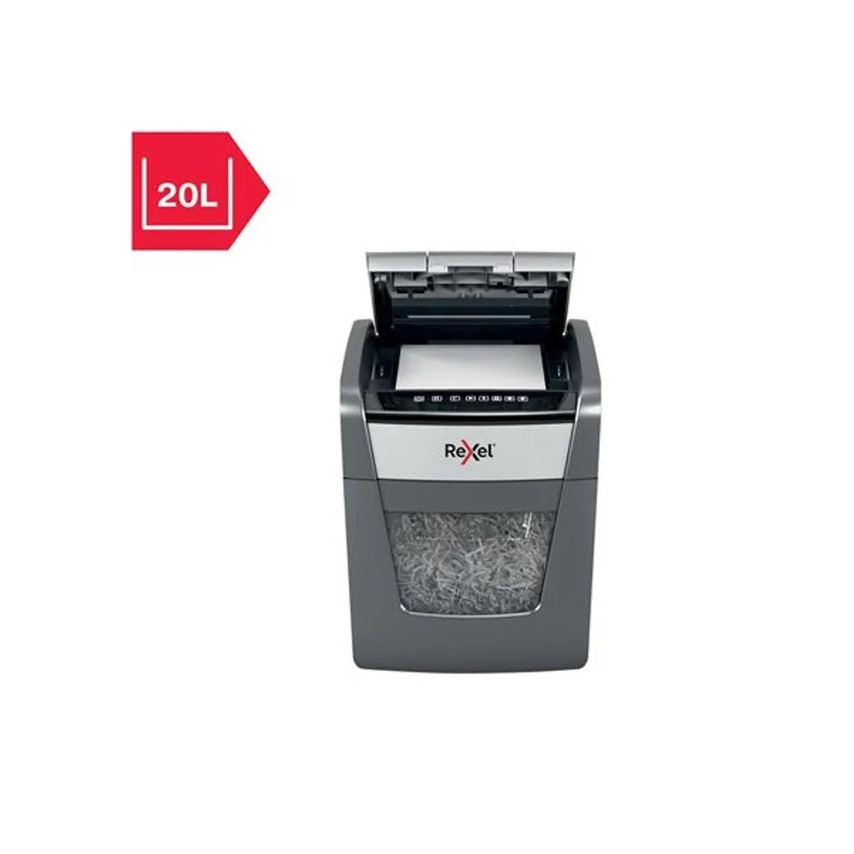 Rexel 2020050XEU Optimum AutoFeed+ 50X konfetti iratmegsemmisítő 50 lap automata adagolás, 4x28mm, P-4, 20L, 55dBA #5