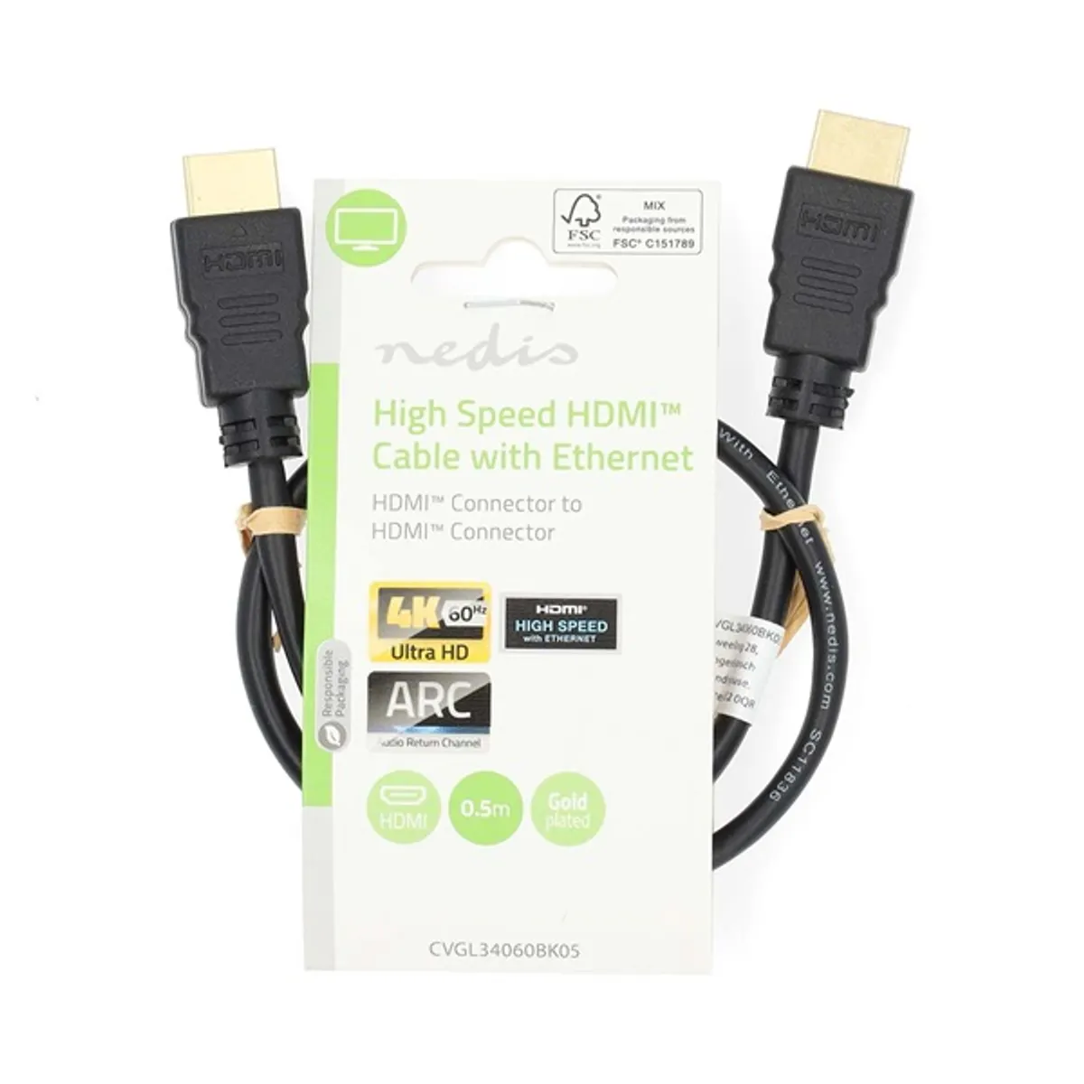 NEDIS CVGL34060BK05 kábel #1
