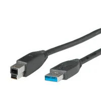 ROLINE 11.02.8870 USB-A-USB-B összekötő kábel 1,8 m fekete usb 3.0