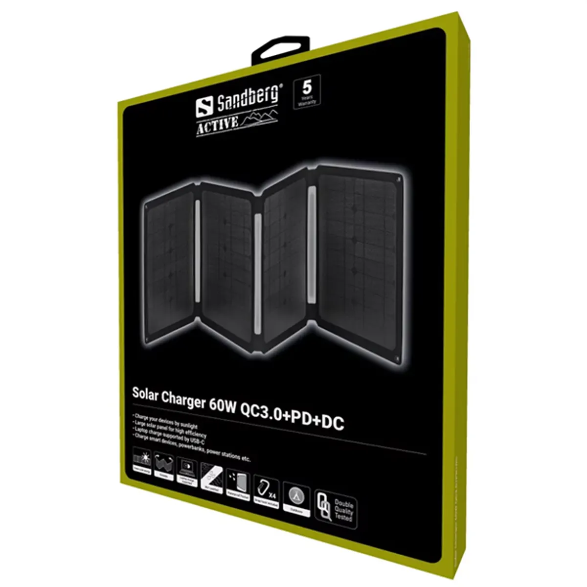 SANDBERG 420-80 Napelemes töltő 60W QC3.0 PD USB-C DC 5521 #5