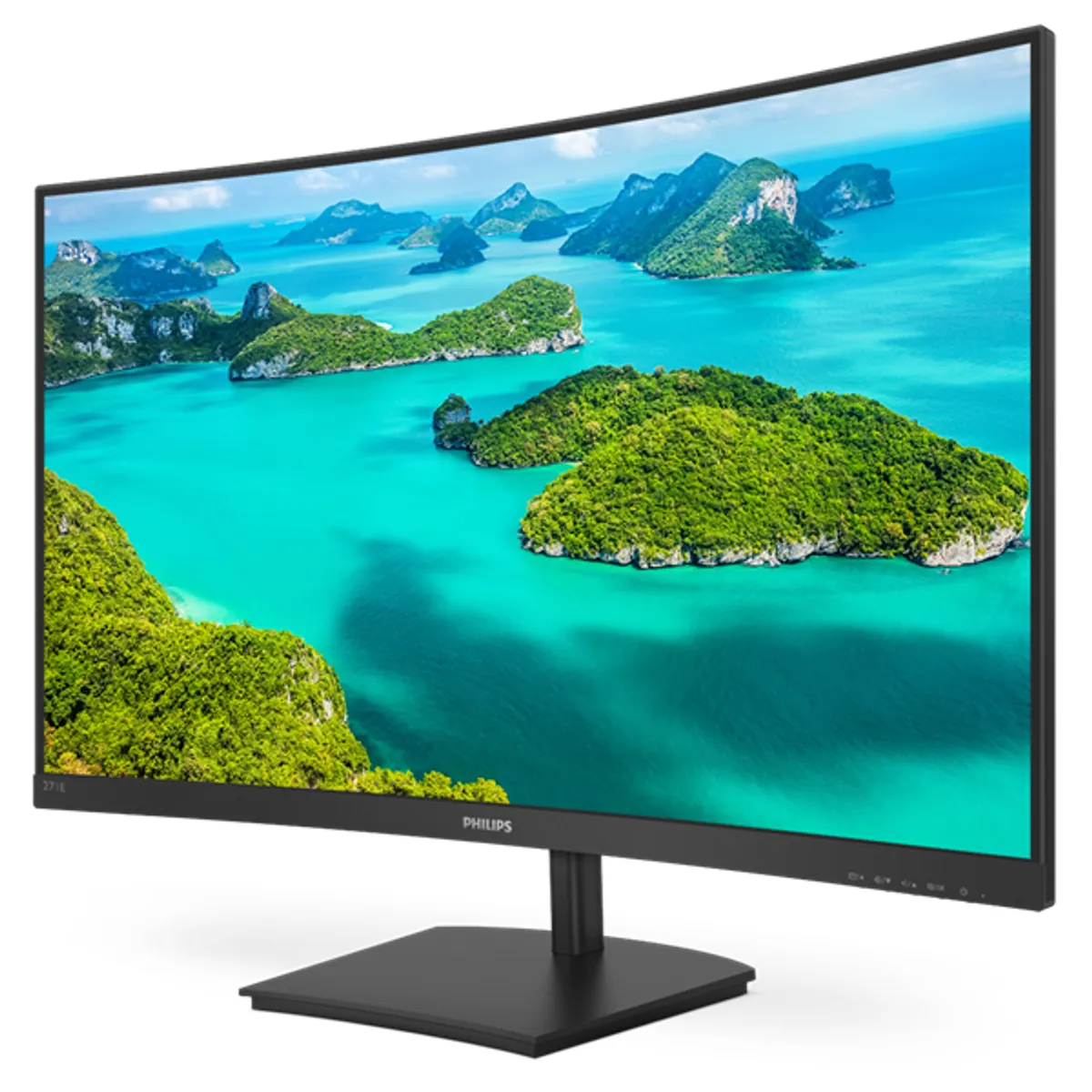 PHI MON 271E1SCA/00 monitor 27" VA panel 1920x1080 75 Hz 4 ms 3000:1 1500R 178-178 HDMI DP VGA hangszóró VESA 100x100 #4