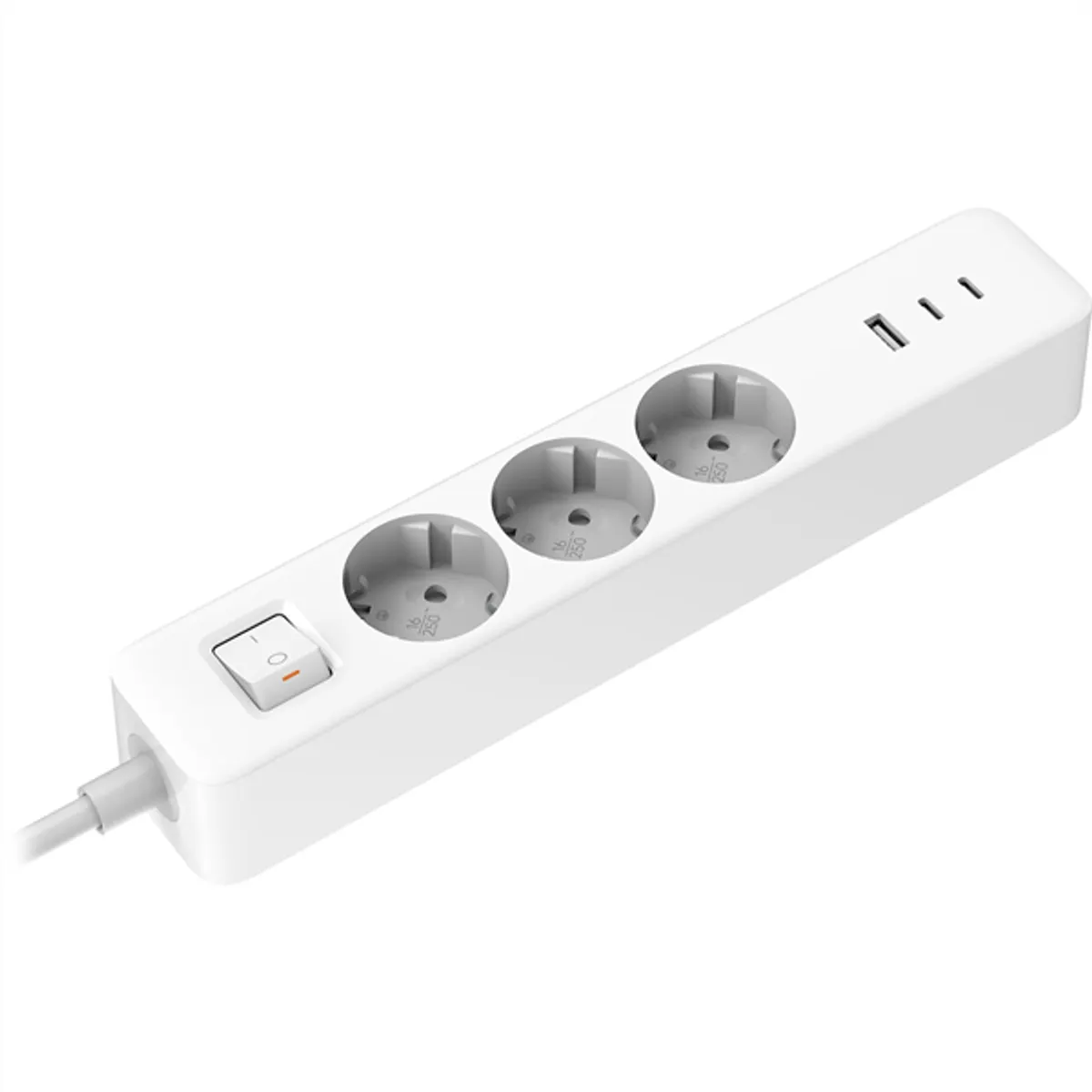 XIAOMI BHR07UKEU elosztó 3x Schuko aljzat 2x USB-C 20W USB-A 18W 1,4 m kábel fehér gyerekzár tűzálló burkolat #1